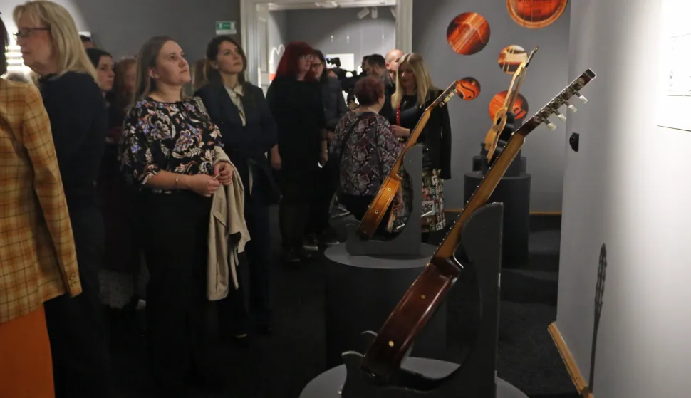 Osijek, 30. 10. 2025, Muzej Slavonije Osijek, MSO, otvorenje izložbe: Dajem vam u ruke tamburu....snimio GOJKO MITIĆ