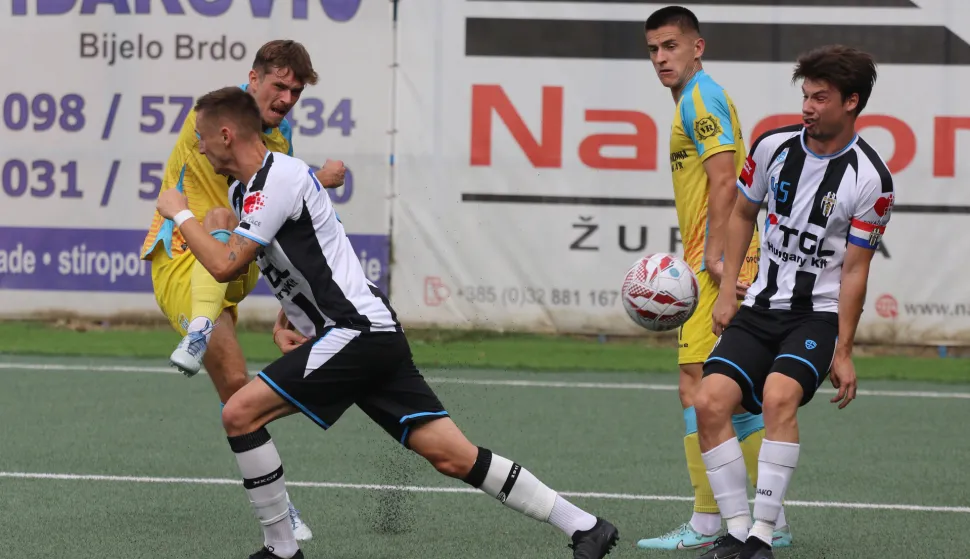 Bjelo Brdo, 16. 08. 2025, Igrali&scaron;te u Bijelom Brdu, nogomet, BSK Bjelo Brdo - Opatija, SuperSport Prva liga.snimio GOJKO MITIĆ