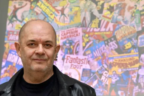 kultura...vinkovci...26.10.2016.gradska knjiznica i citaonica vinkovci; dubravko matakovic odrzao predavane "povijest hrvatskog stripa"foto Gordan Panić------MOZAIK, 4 stupca