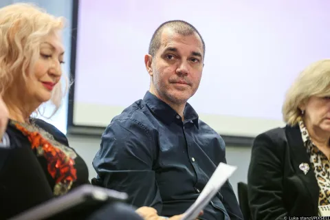 19.12.2024., Zagreb - Okrugli stol Kako Hrvatska docekuje useljenike? u organizaciji Nezavisnog sindikata znanosti i obrazovanja. Ivan Balabanic. Photo: Luka stanzl/PIXSELL