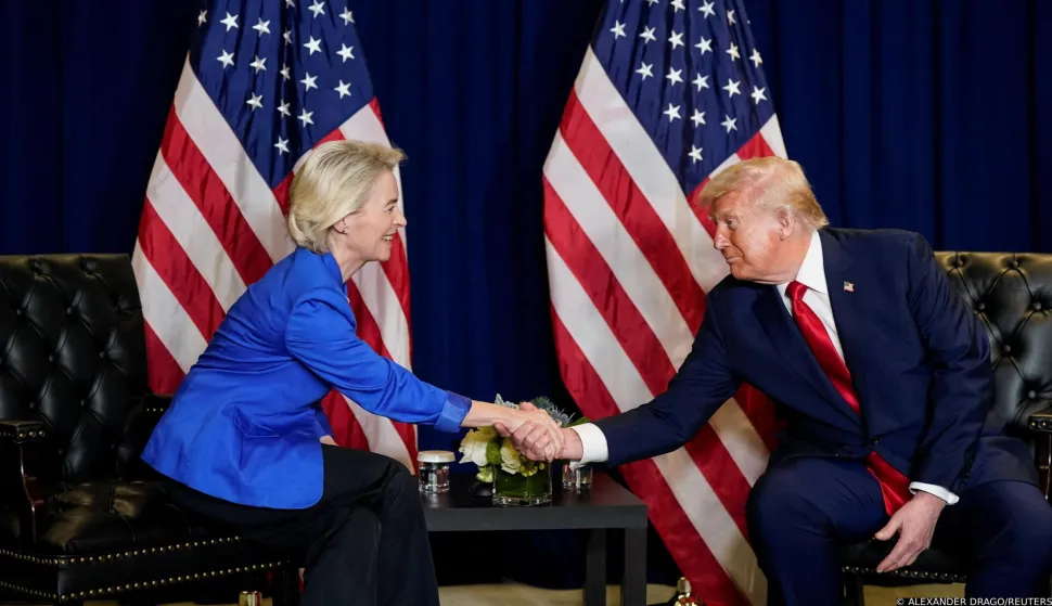 European Commission President Ursula von der Leyen meets with U.S. President Donald Trump during the 80th United Nations General Assembly, in New York City, New York, U.S., September 23, 2025. REUTERS/Al Drago Photo: ALEXANDER DRAGO/REUTERS