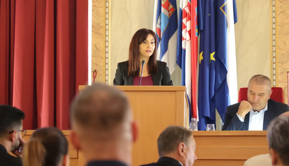 Osijek, 06. 11. 2025., Županijska 4, koordinacija, gradonačelnici, načelnici, OBŽ, Nataša Tramišak SNIMIO BRUNO JOBST
