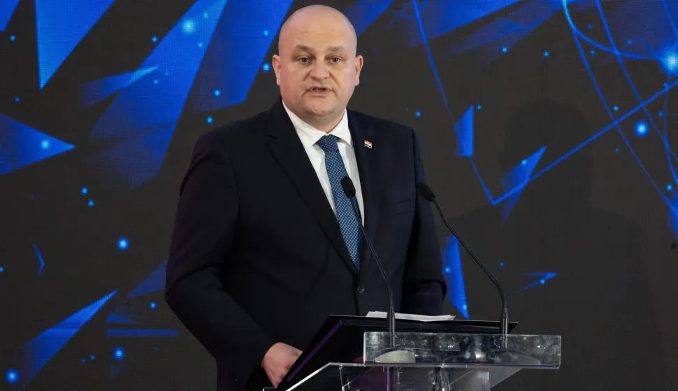 Zagreb, 5.11.2025 - Konferencija "Obrambena industrija Hrvatske 2025. - Europske prilike, dual-use tehnologije i globalna sigurnost". Na slici Ante Šušnjar.Foto Hina/ Dario GRZELJ/ dag