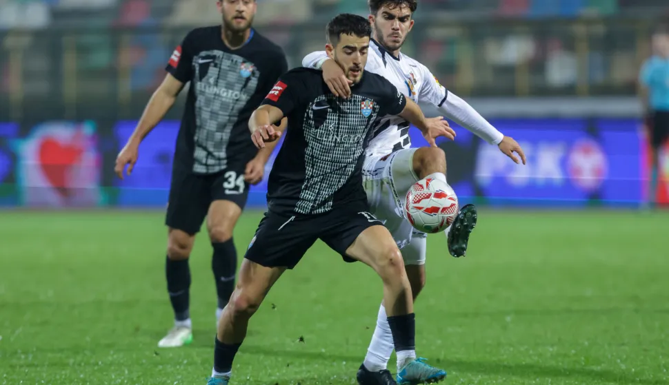 Zagreb, 07.11.2025.- Utakmica 13. kola HNL-a HNK Gorica - HNK Vukovar. Na fotografiji Simmonds Keyendrah Qwamalik Tegan. Na fotografiji Eniss Shabani.foto HINA/ Admir BULJUBAŠIĆ/ abu