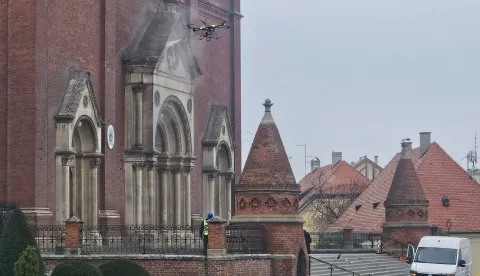 Đakovo Dron prvi put pere katedralu sv. petra, apostola Studeni 2025.