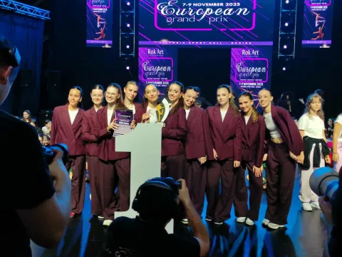 ĐakovoĐakovačka sekcija urbanih plesova Urban ribe na Eurospkom Grand Prixu u RumunjskojStudeni 2025.