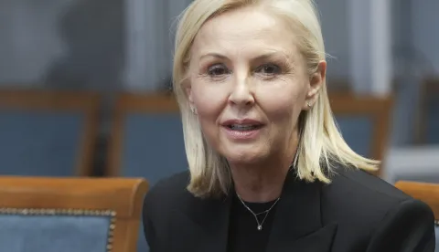 Zagreb, 13.11.2025. - Hrvatski sabor, sjednica saborskog Odbora za Ustav, Poslovnik i politički sustav. Na dnevnom redu je javni razgovor s kandidatima radi utvrđivanja prijedloga kandidata za suce Ustavnog suda RH. Na fotografiji kandidatkinja Lidija Vidjak. foto HINA/ Lana SLIVAR DOMINIĆ/ lsd