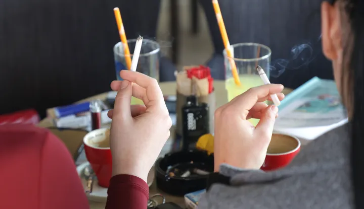 Osijek, 20. 02. 2025., Donji grad, pušenje; ugositeljski objekt; zabrana pušenjaSNIMIO BRUNO JOBST