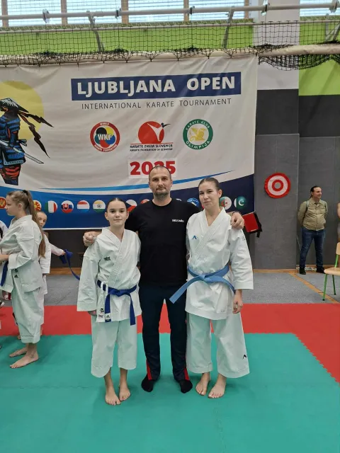 Na međunarodnom Karate turniru u Sloveniji ''Ljubljana Open 2025'' nastupilo je dvoje natjecatelja iz Karate kluba ''Beli Manastir 98'', studeni 2025.