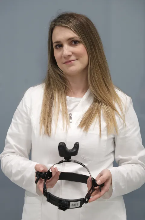 Osijek, 10. 11. 2025., KBC Osijek, OHBP, Zavod za audiologiju i fonologiju, VR, virtualna stvarsnost, virtual reality, vestibularna rehabilitacija, Tihana Mendeš - specijalist ORL SNIMIO BRUNO JOBST