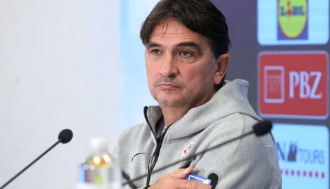 Rijeka,13.11.2025.- Tiskovna konferencija htvatske nogometne reprezentacije. Na fotografiji Zlatko Dali?.