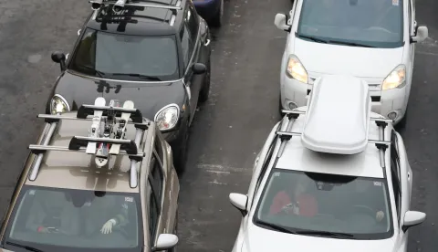 Bregana, 05.01.2019. - Guve zbog odlaska građana na skijanje kod graničnog prijelaza Bregana. foto HINA/ Lana SLIVAR DOMINIĆ/ lsd