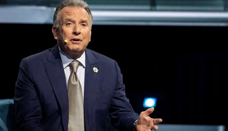 Steve Witkoff, U.S. Special Envoy to the Middle East, speaks during the America Business Forum at Kaseya Center in Miami, Florida, U.S. November 6, 2025. REUTERS/Marco Bello Photo: MARCO BELLO/REUTERS
