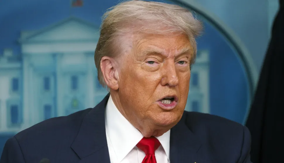 epa12293967 US President Donald Trump addresses the media in the James S. Brady Press Briefing Room of the White House, Washington, DC, USA, 11 August 2025. President Trump is due to announce the deployment of the National Guard in Washington DC as part of a crime reduction strategy. EPA/WILL OLIVER/POOL