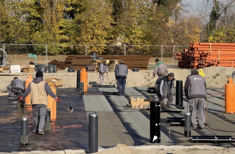 Osijek, 20. 11. 2025., Kopika, radovi, uređenje, bazeni, građevinski radovi, radovi u punom jekuSNIMIO BRUNO JOBST