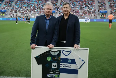 09.09.2022., Osijek - Stadion Opus Arena, Prijateljska nogometna utakmica izmedju NK Osijek - Puskas Ferenc Akademia FCLörinc Mészáros I Ferenc Sakalj