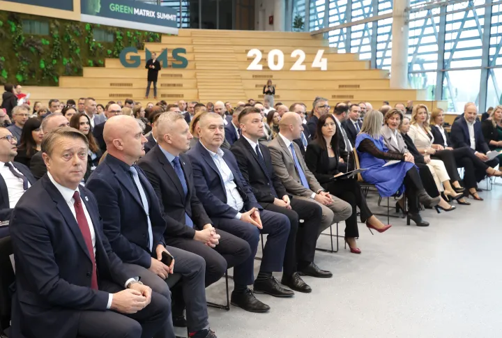 Osijek, 28. 11. 2024., GC, GREEN MATRIX SUMMIT 2024, Goran Ivanović; Vlado Guberac; Tihomir Florijančić; Josip Miletić; Nata&scaron;a Trami&scaron;ak SNIMIO BRUNO JOBST