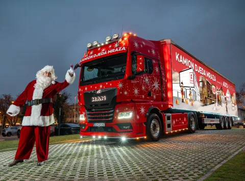 Veseli Kamion Djeda Mraza, turneja, Ladimirevci, Osijek, Vukovar i KoprivnicaAuto Hrvatska, studeni 2025