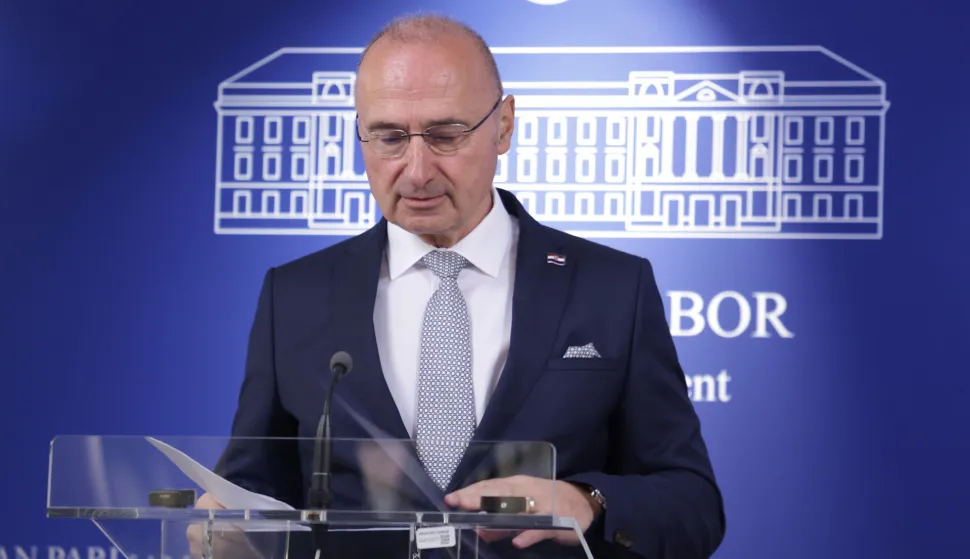 Zagreb, 26.11.2025.- Hrvatski sabor, konferencija za medije Gordana Grlića Radmana.foto HINA/ Admir BULJUBAŠIĆ/ abu