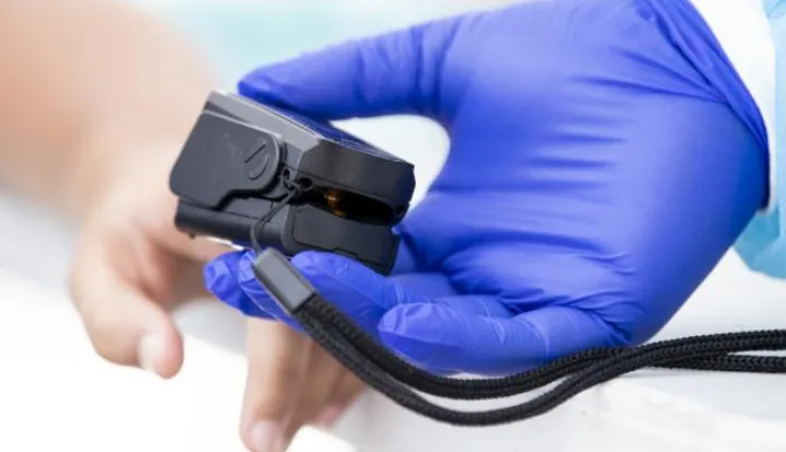 epa08552853 Valeria has her vitals checked before she gets tested for Covid-19 at the St. John's Well Child and Family Center mobile COVID-19 clinic set up outside 118th Street Elementary School amid the coronavirus pandemic in Los Angeles, California, USA, 17 July 2020. The St. John's Well Child and Family Center is organizing COVID-19 in a mobile testing units in the area, most of the residents they are currently testing in their South L.A. clinics are Latinos and Afro-Americans. The California Department of Health reported that Latinos are currently 2.9 times more likely than white people to test positive for the coronavirus. EPA/ETIENNE LAURENT