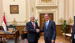 Kairo, 29. studenog 2025. - Predsjednik Hrvatskoga sabora Gordan Jandroković održao je bilateralni sastanak s predsjednikom Zastupničkog doma parlamenta Arapske Republike Egipat Hanafyjem Alijem El Gebalyjem u okviru Summita Parlamentarne skupštine Unije za Mediteran.