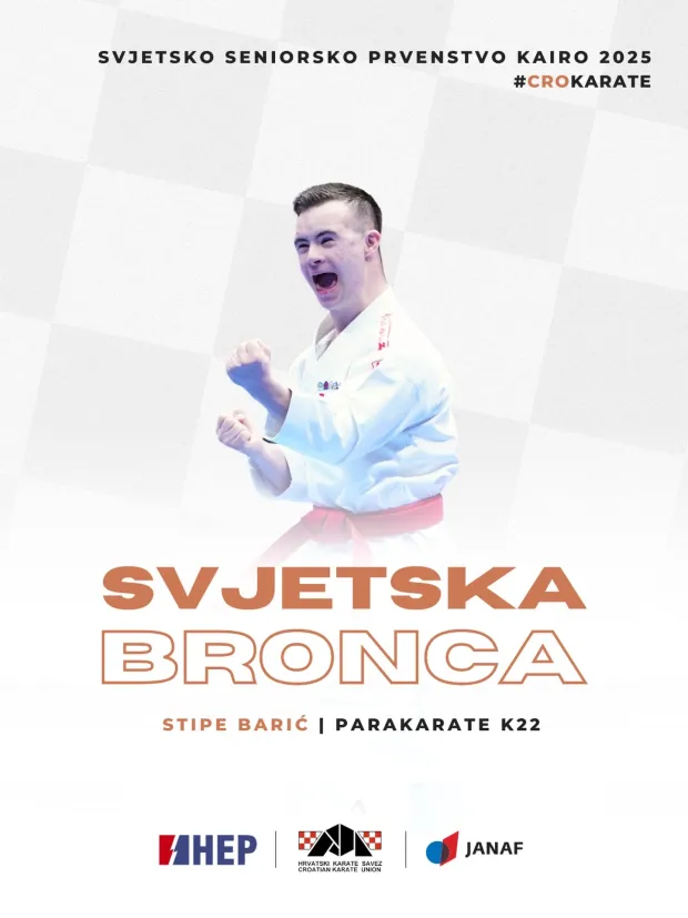 Stipe Barić je nastavio vrlo uspje&scaron;an rezultatski niz, osvojiv&scaron;i u istoj kategoriji broncu.