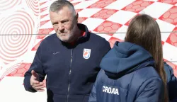 Zagreb, 06.04.2025.- Okupljanje ženske seniorske rukometne reprezentacije prije susreta sa Španjolskom. Na fotografiji izbornik Ivica Obrvan.foto HINA/ Admir BULJUBAŠIĆ/ abu