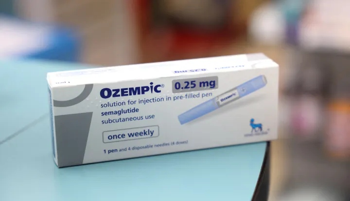 FILE PHOTO: A box of Ozempic made by Novo Nordisk is seen at a pharmacy in London, Britain March 8, 2024. REUTERS/Hollie Adams/File Photo Photo: Hollie Adams/REUTERS