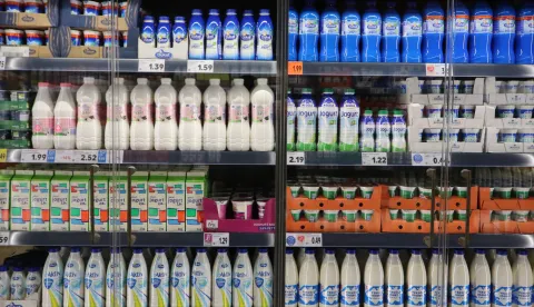 Osijek, 14. 10. 2025, Kaufland Retfala, obilazak Kauflanda pred sutrašnje otvorenje. Trgovina, proizvodi, police, ilustracijasnimio GOJKO MITIĆ