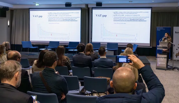 Zagreb, 4.12.2025 - Konferencija "Fiskalizacija 2.0 &ndash; implementacija i porezni nadzor 2.0". Foto Hina/ Dario GRZELJ/ dag