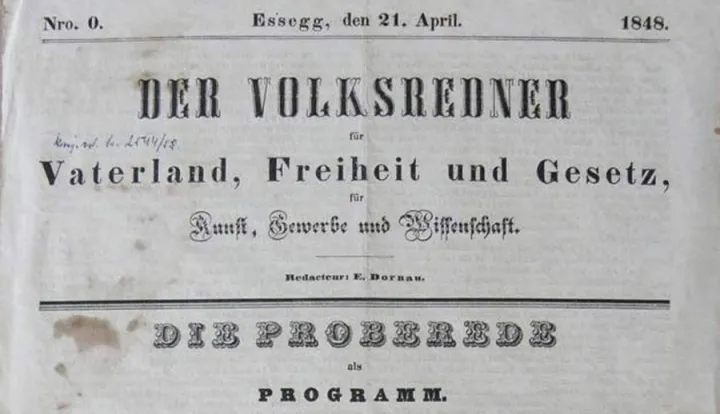 Novine Der Volksredner f&uuml;r Vaterland und Gesetz