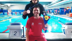 Zagreb, 3.9.2022.- Mlada hrvatska plivačica Jana Pavalić osvojila je zlatnu medalju u disciplini 50 leptir, a Jere Hribar brončanu u disciplini 50 slobodno na Svjetskom juniorskom prvenstvu u plivanju koje se odrava u Limi. foto HINA/ HPS/ ua