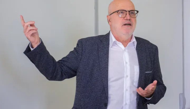 OSIJEK- 05.10.2022., EFOS, edukacija edukatora za putujuću izložbu Euro na kotačima.Marko ŠkrebFoto: Andrea Ilakovac