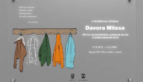 Uspomene na prerano ugašene živote: Spomen-ploče učenicima poginulim tijekom Domovinskog rata