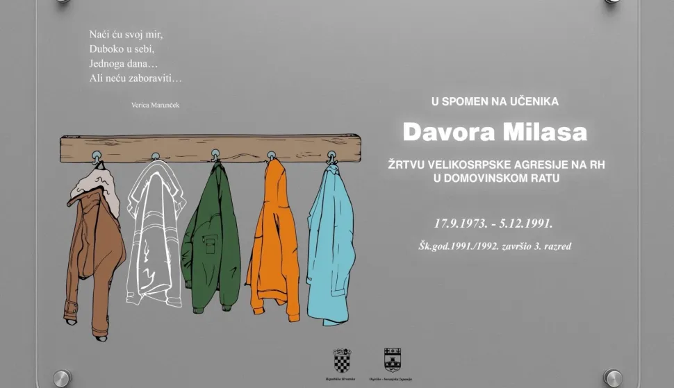 Uspomene na prerano ugašene živote: Spomen-ploče učenicima poginulim tijekom Domovinskog rata