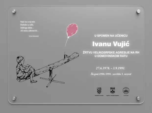 Spomen-ploča u sjećanje na Ivanu Vujić