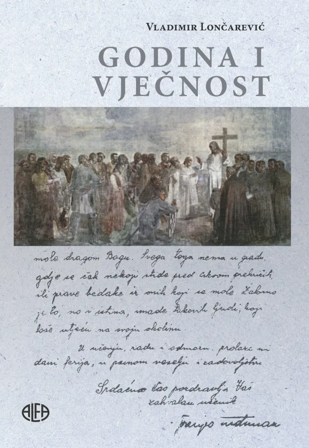 Roman povjesnica Godina i vječnost, autora V. Lonačrevića, naslovnica