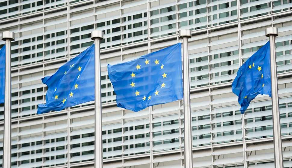 06.03.2024., Europska cetvrt, Bruxelles (Belgija) - Palaca Berlaymont je poslovna zgrada u Bruxellesu u Belgiji, u kojoj je smjesteno sjediste Europske komisije, izvrsnog ogranka Europske unije (EU). Objekt se nalazi na adresi Rue de la Loi/Wetstraat 200, tik uz kruzni tok Schuman, u dijelu grada poznatom kao "Europska cetvrt ". Jedinstveni arhitektonski oblik palace Berlaymont postao je sluzbeni simbol Europske komisije i ukomponiran je u njezin logotip. Photo: Dejan Rakita/PIXSELL