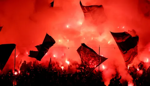 Zagreb, 06.12.2025 - Susret 16. kola hrvatskog nogometnog prvenstva Dinamo - Hajduk. foto HINA/ Daniel KASAP/ dk