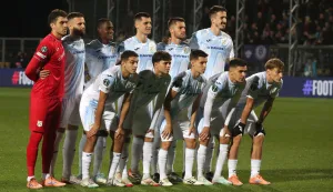 Rijeka, 11.12.2025 - Susret 6. kola Konferencijske lige izme?u nogometa?a Rijeke i Celja. Na slici mom?ad Rijeke. foto HINA/ Miljenko KLEPAC/ ik