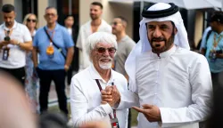 06.12.2025, Yas Marina Circuit, Abu Dhabi, VAE, FIA, Formel 1, Gro?er Preis von Abu Dhabi, Freies Training, im Bild Bernie Ecclestone, Mohammed bin Sulayem (FIA Praesident), // during the free Training for the FIA Formula One Grand Prix of Abu Dhabi at the Yas Marina Circuit in Abu Dhabi, United Arab Emirates on. EXPA Pictures ? 2025, PhotoCredit: EXPA/ Eibner-Pressefoto/ Memmler  *****ATTENTION - OUT of GER***** Photo: EXPA/ Eibner/ Memmler/EXPA