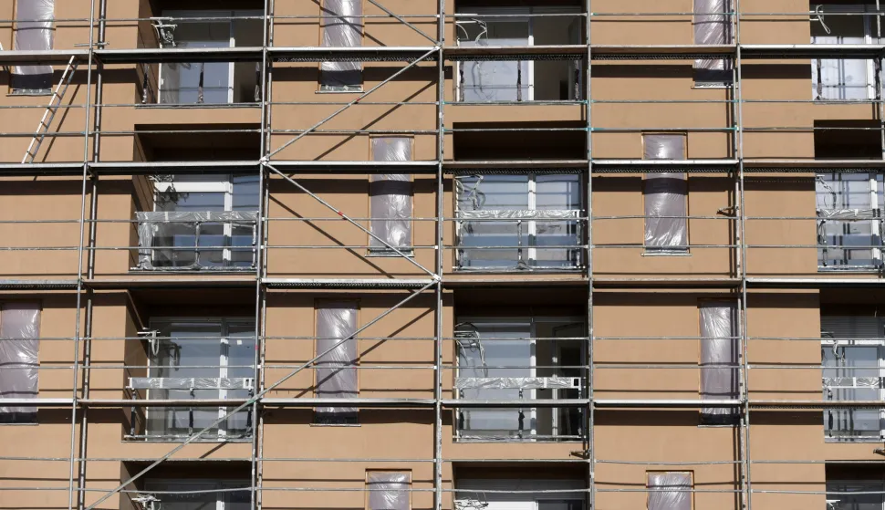 20.02.2023., Sibenik - Zavrsna faza radova na POS-ovim stanovima na Biocima u Sibeniku. Useljenje stanova planirano je za 01.listopada. Photo: Hrvoje Jelavic/PIXSELL