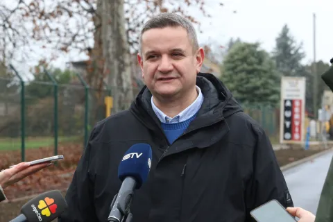 Osijek, 13. 12. 2025, Otvaranje za promet Sljemenske Ulice. Mate Jurčević, gradski vijećnik i retfalčanin.snimo GOJKO MITIĆ