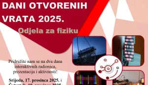 Odjel za fiziku Sveučili&scaron;ta Josipa Jurja Strossmayera u Osijeku organizira Dane otvorenih vrata 2025.