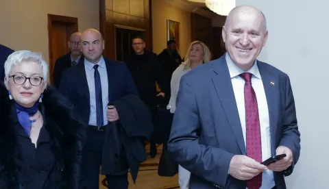 Zagreb.15.12.2025.- Održana je zajednička sjednica Predsjedni&scaron;tva i Nacionalnog odbora HDZ-a.Na slici Bedeković Vesna I Branko Bačić.Foto HINA/Tomislav Pavlek/ tp