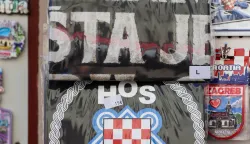 03.07.2025., Zagreb - Uoci koncerta Marka Perkovica Thomsona na Hipodromu u sredistu grada u Bakacevoj ulici moze se pronaci mnostvo suvenira na tu tematiku. Photo: Sanjin Strukic/PIXSELL