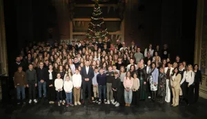 Osijek, 17. 12. 2025, HNK Osijek. Svečana dodjela nagrada učenicima, nastavnicima, mentorima i najboljim odgojno - obrazovnim radnicima u osnovnim &scaron;kolama na području Grada Osijeka.snimo GOJKO MITIĆ