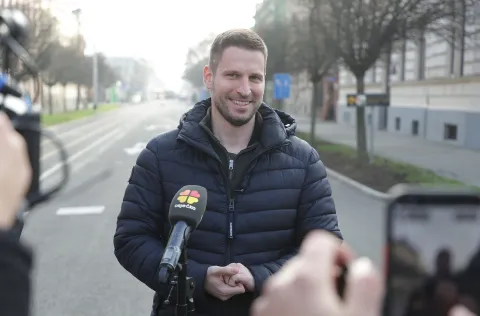 Osijek, 17. 12. 2025., Radićeva ulica, zavr&scaron;etak radova, pu&scaron;tanje ulice u promet, obilazak, Ivan Radić SNIMIO BRUNO JOBST