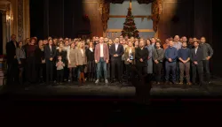 Osijek, 18. 12. 2025., Dodjela potpora poduzetnicima iz opžeg programa poticanja razvoja Grada Osijekapotpore; poduzetnici; Grad Osijek; HNK