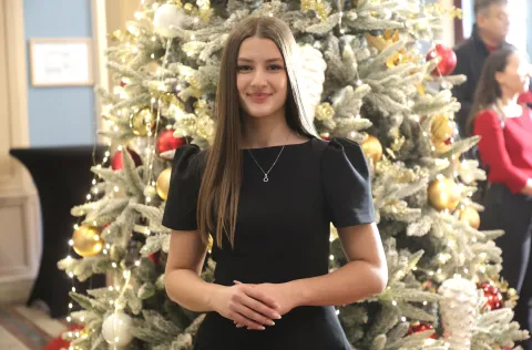 Osijek, 19. 12. 2025., HNK, svečanost, uručenje stipendija učenicima i studentima, 2025/2026, VIta JovićSNIMIO BRUNO JOBST